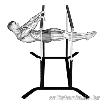 Execução do exercício Front lever